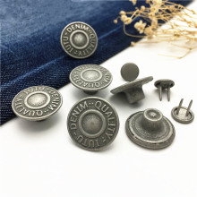 Factory Direct Selling High-Grade Jeans Buttons Metal Retro Jeans Buttons Custom LOGO Double Insert Copper I-Button For Clothes